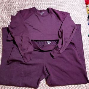 Woman's sweat suit plum